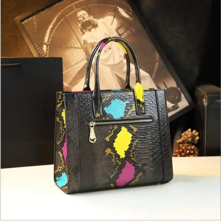 Luxury Fashion Snakeskin Handbag