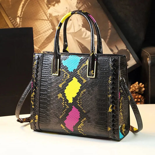 Luxury Fashion Snakeskin Handbag