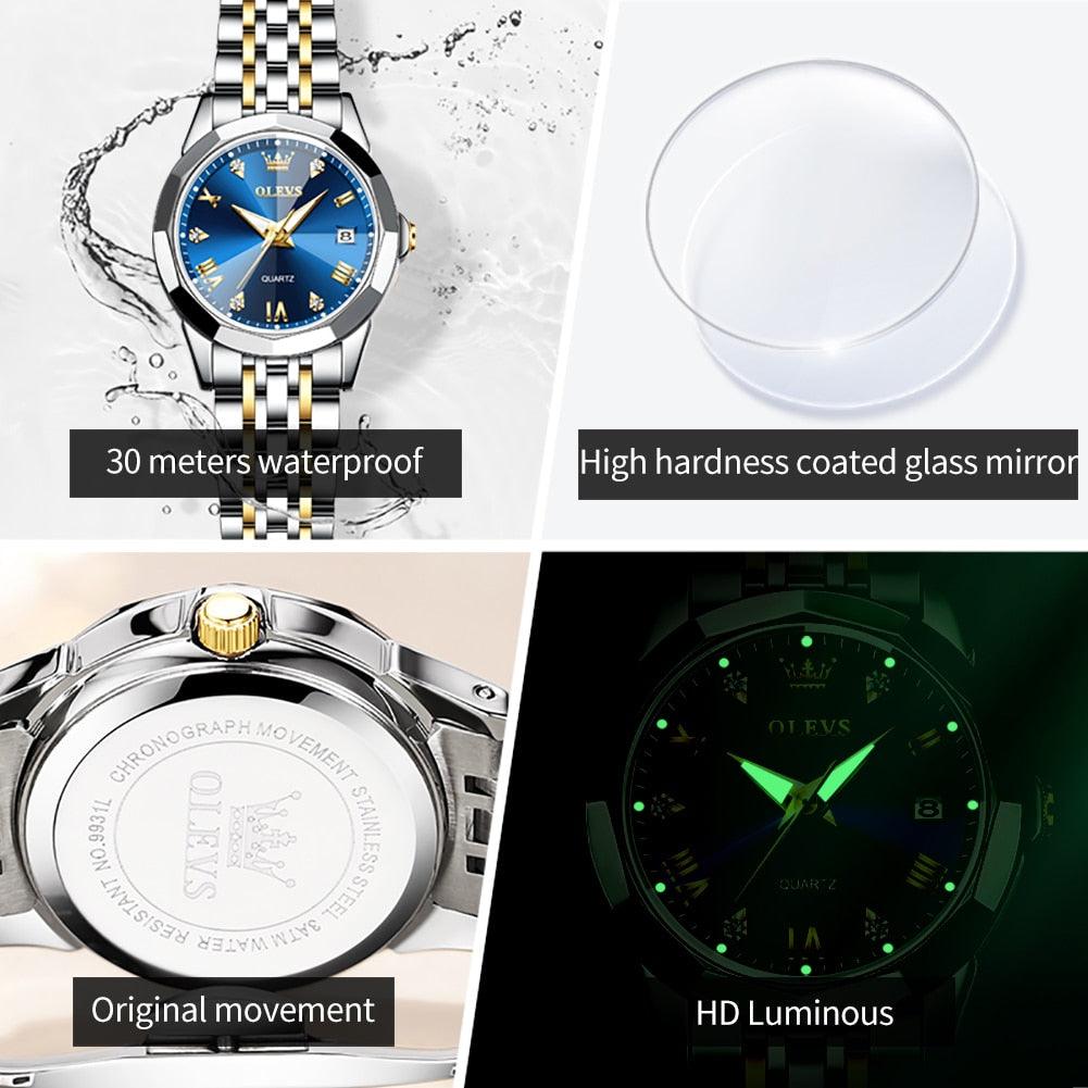 Elegant Rhombus Mirror Wristwatch - my LUX style