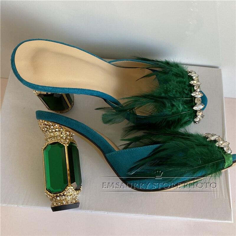 Jeweled Crystal Feather Luxury Shoes - my LUX style