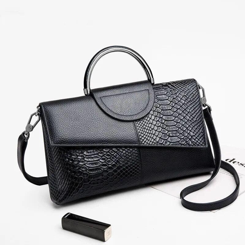 Luxury Snake Leather Handbag - my LUX style