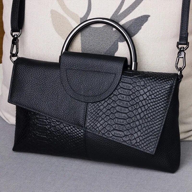 Luxury Snake Leather Handbag - my LUX style