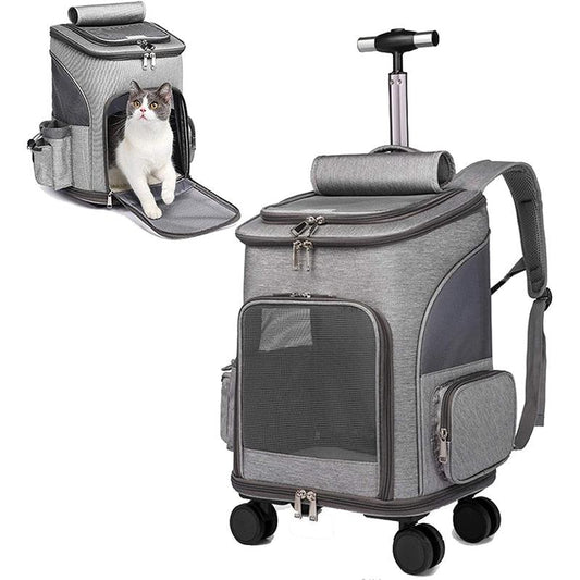 Pet Backpack Removable Rolling Wheels - my LUX style