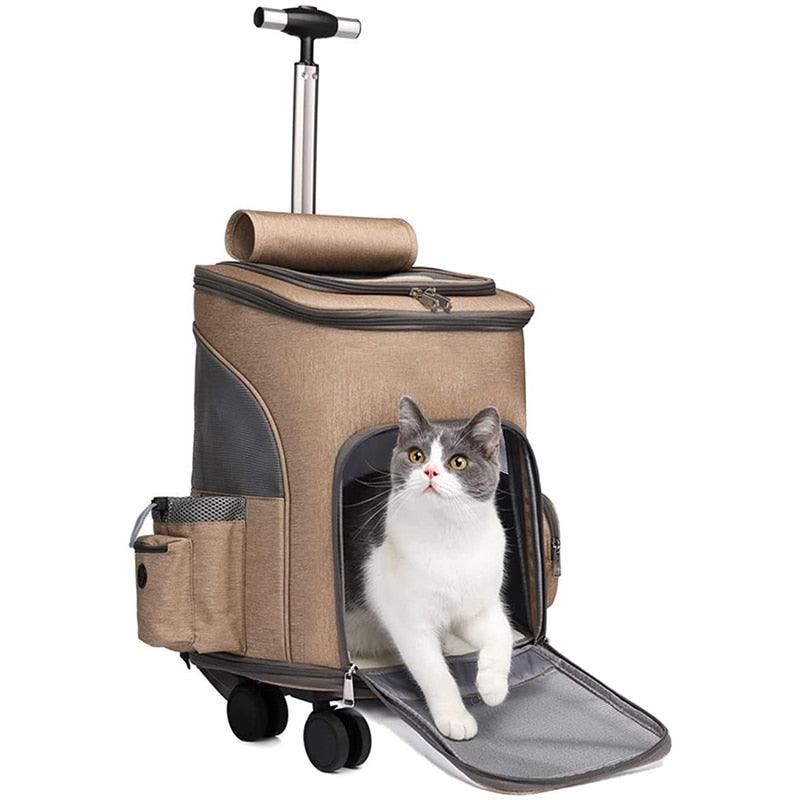 Pet Backpack Removable Rolling Wheels - my LUX style