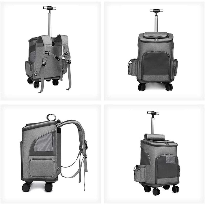 Pet Backpack Removable Rolling Wheels - my LUX style