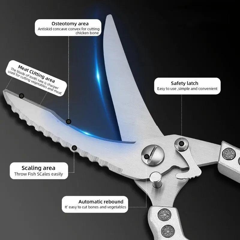 Stainless Steel Multifunctional Kitchen Scissors - my LUX style
