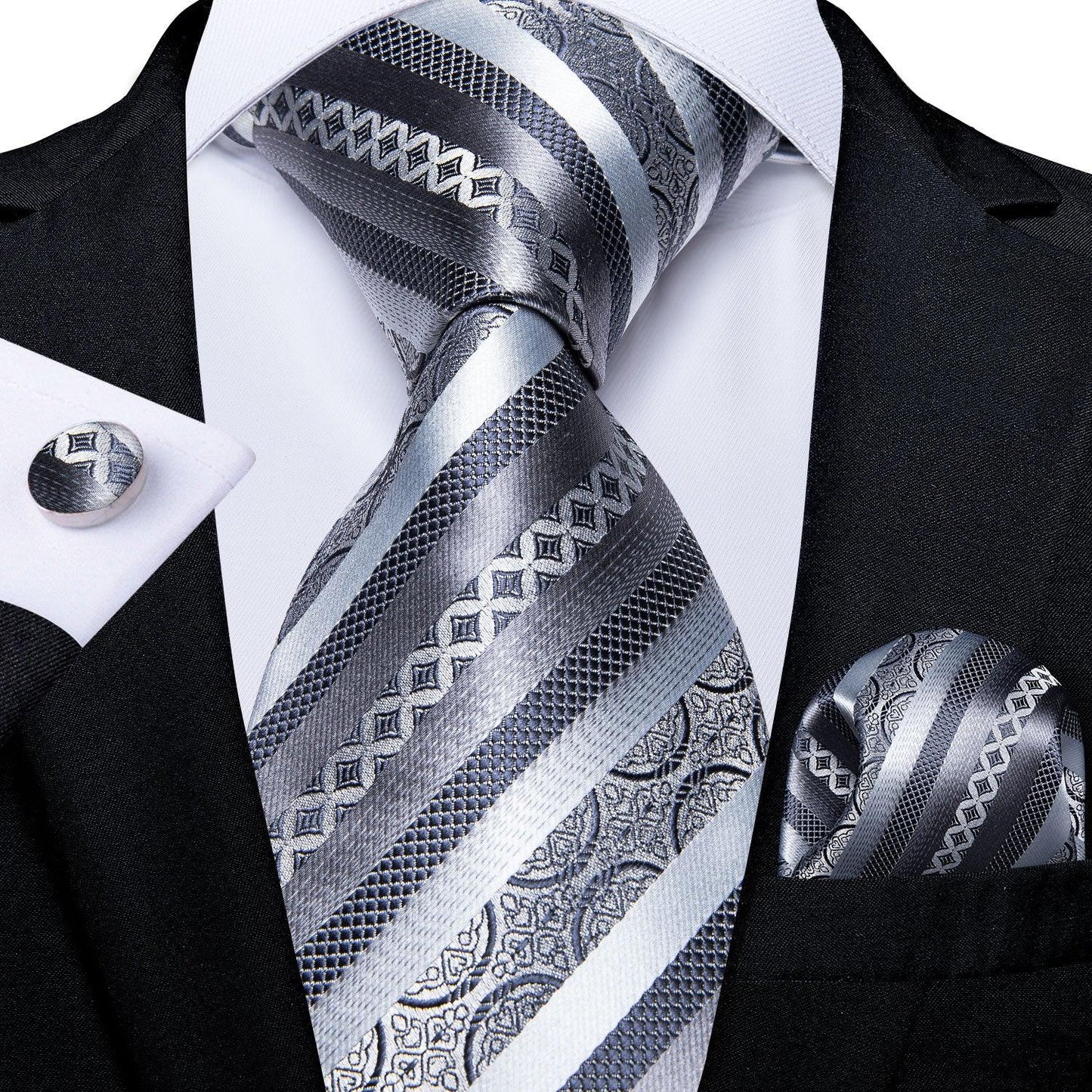 White Gray Sliver Tie - my LUX style
