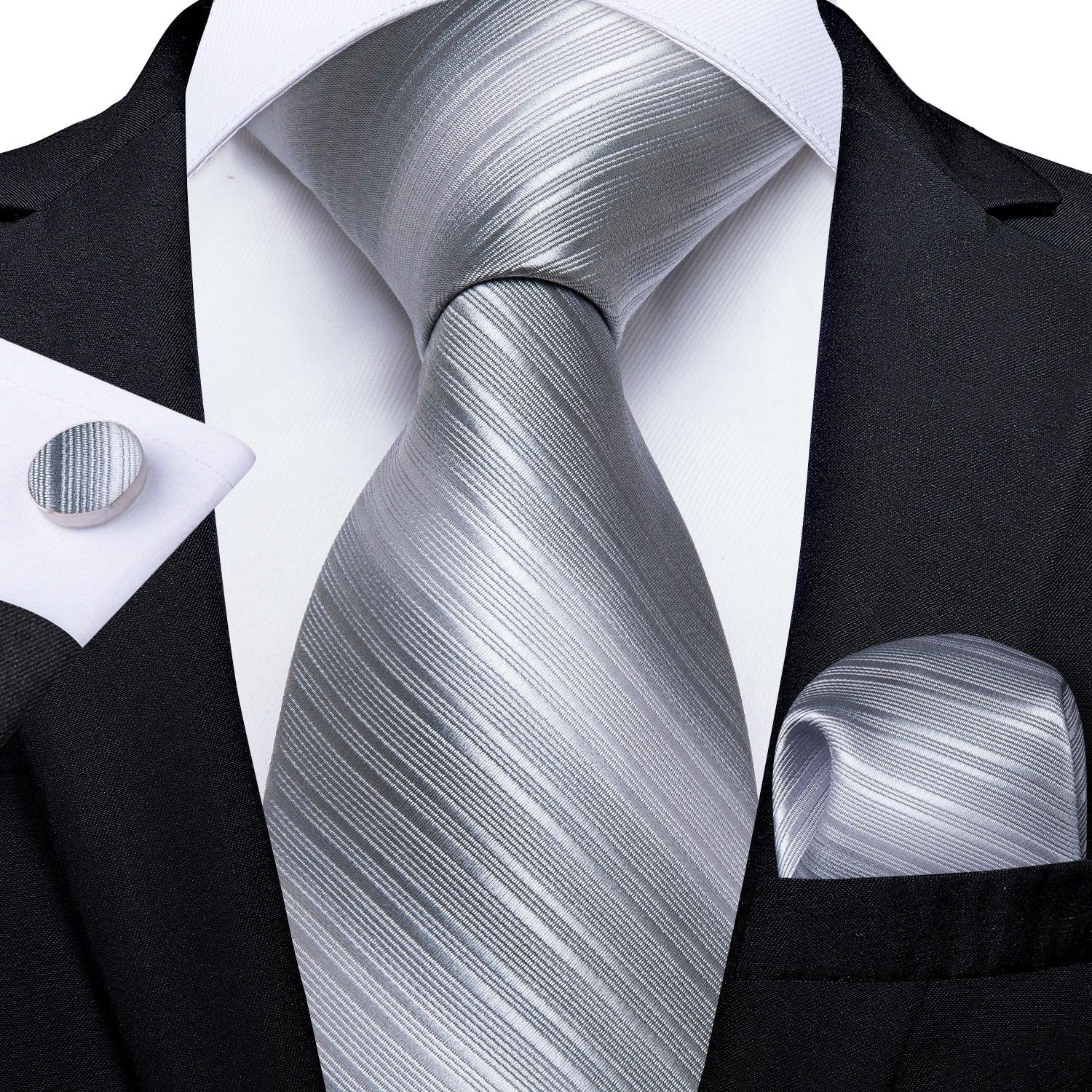 White Gray Sliver Tie - my LUX style